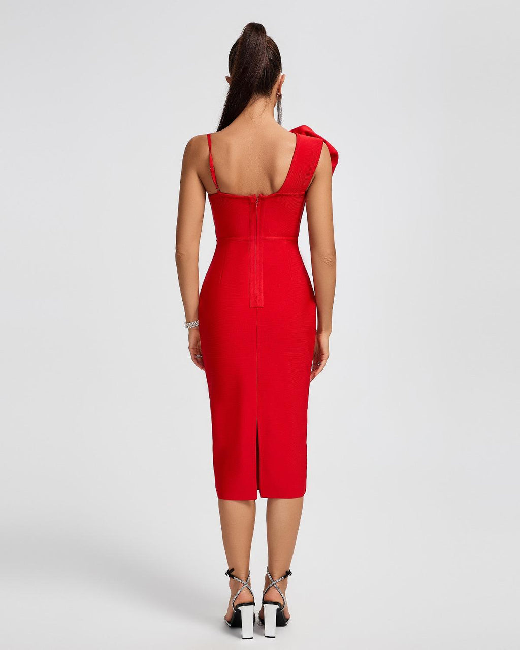 Ocstrade Women 3D Flower Red Cocktail Dress