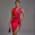 Ocstrade Women Summer Patchwork Assymetric Dress