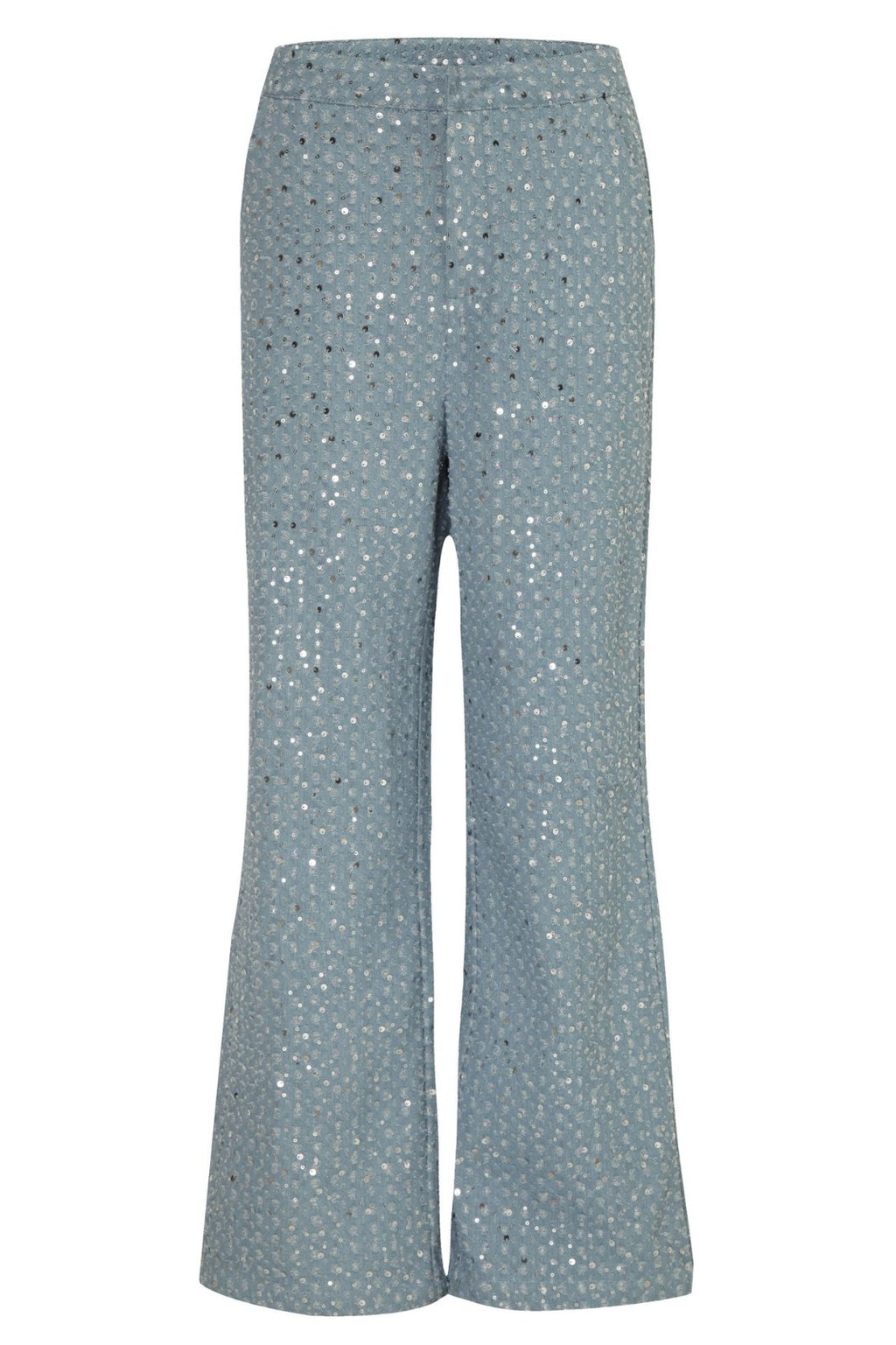 Metallic Denim Strapless Two-Piece