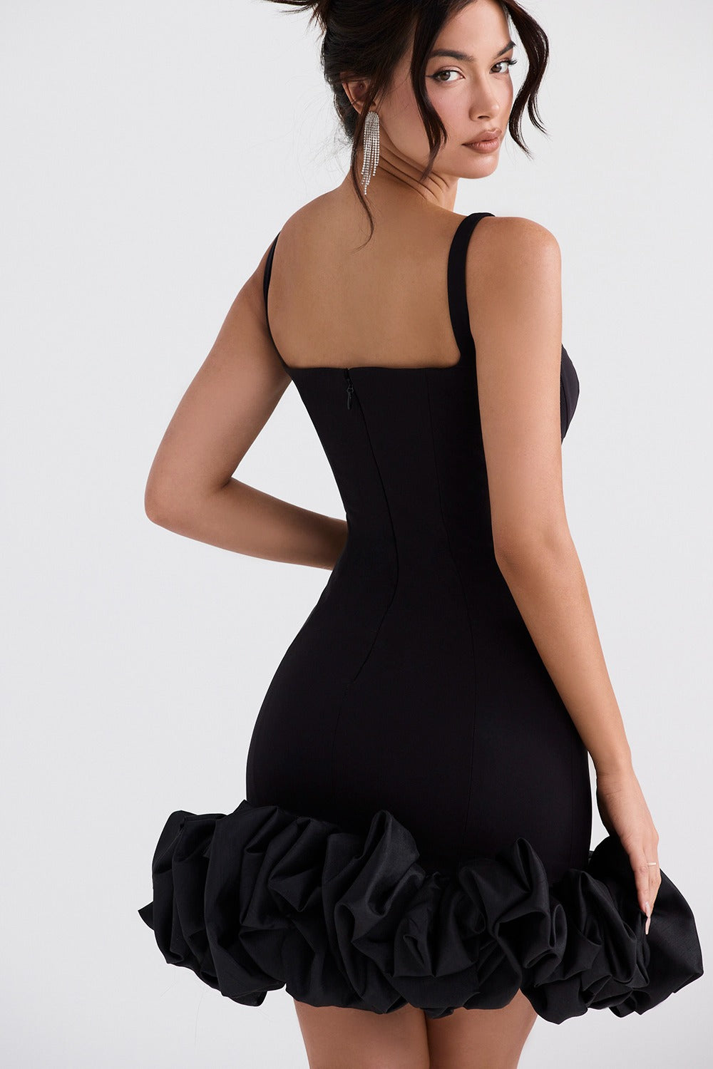 Party Ready Bodycon Ruffled Short Dress