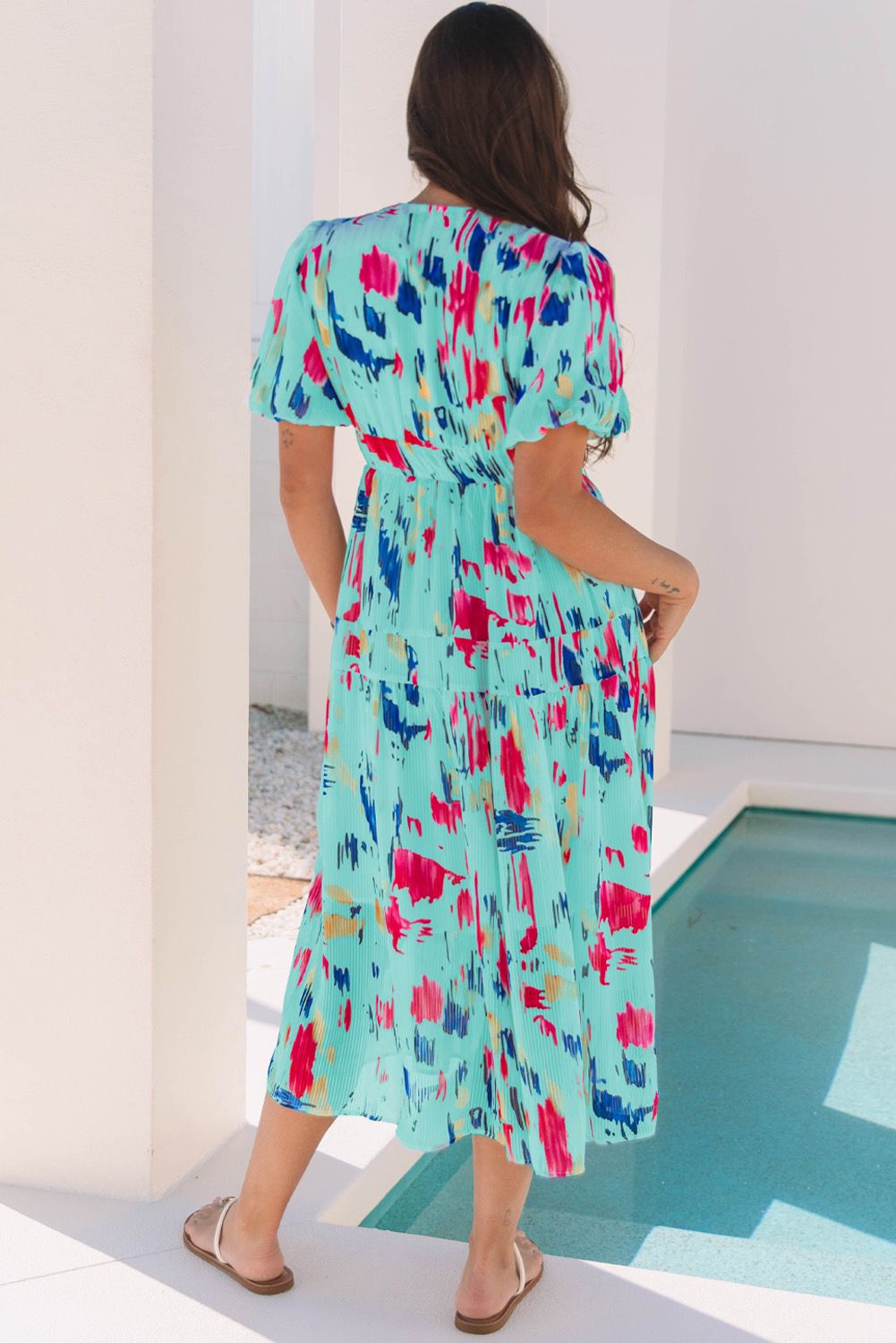 All The Summer Arty Light Green Maxi Dress