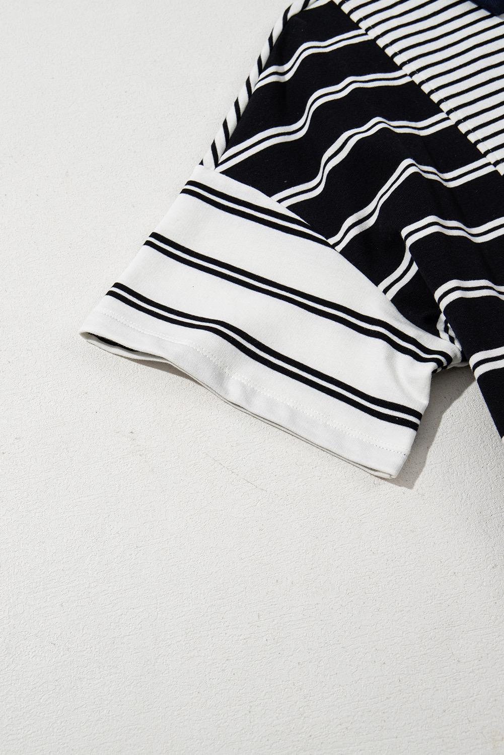 Buttoned Stripped Shirt Dress
