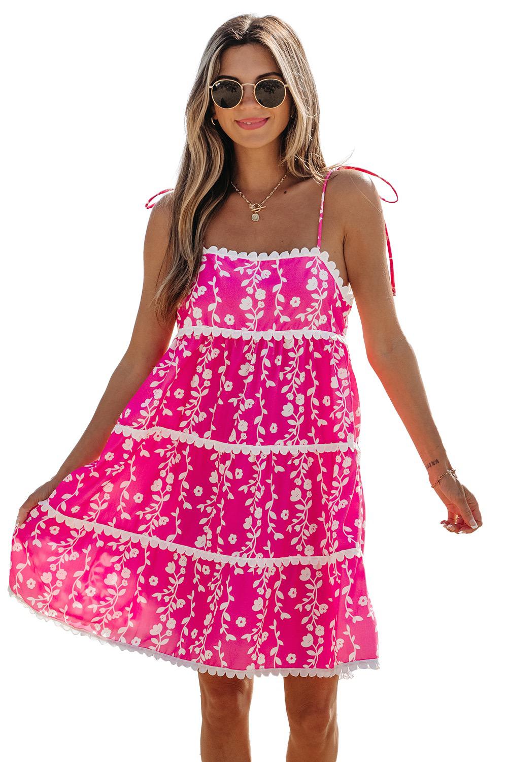 Beachy Summer Floral Strapped Dress