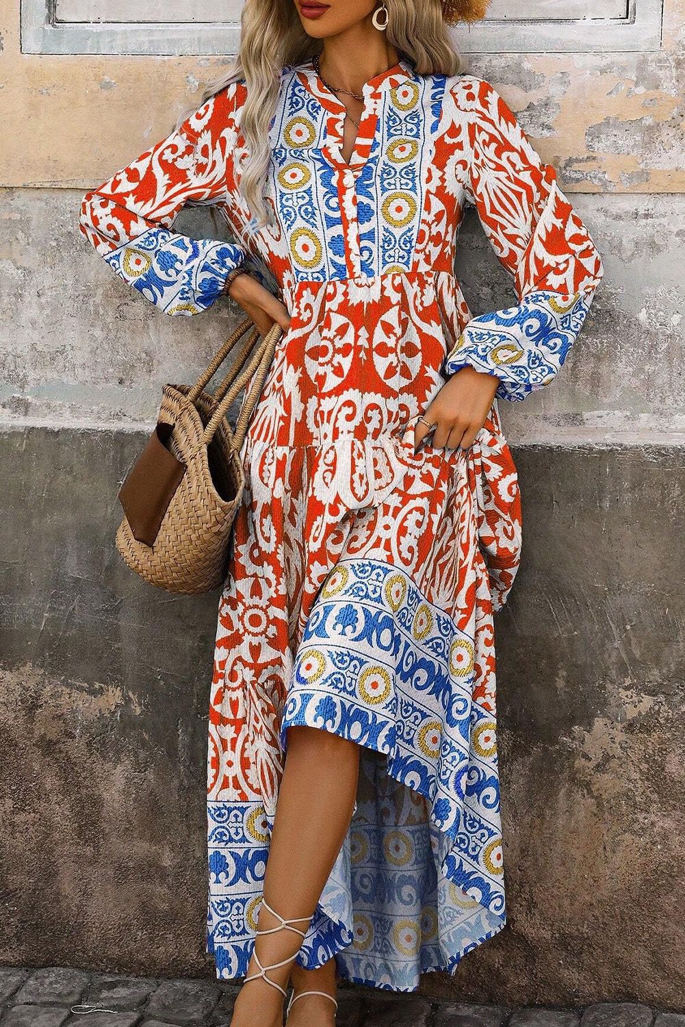 A Summer Story Pattern Maxi Dress