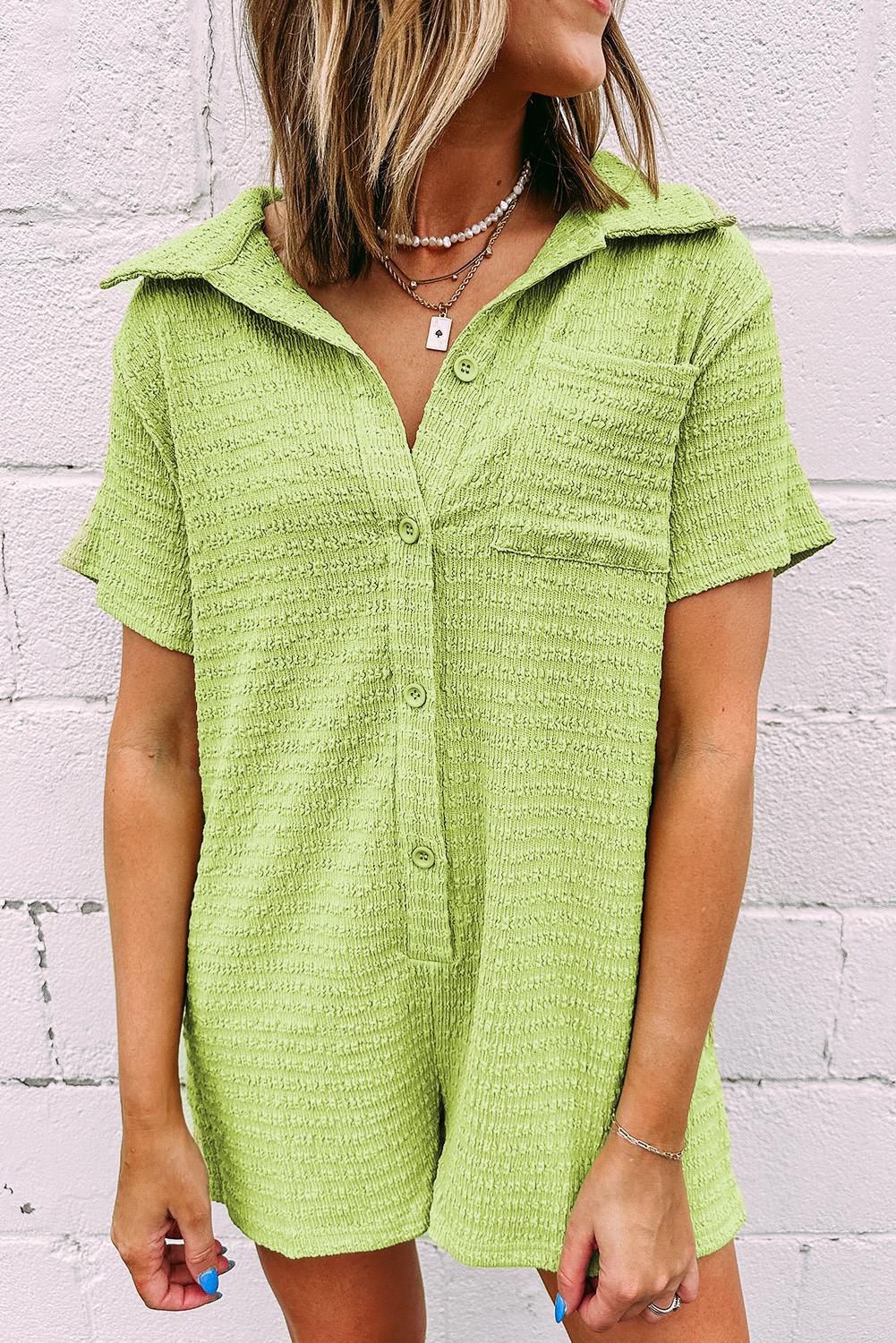 Summer Smart Lemon Green Romper