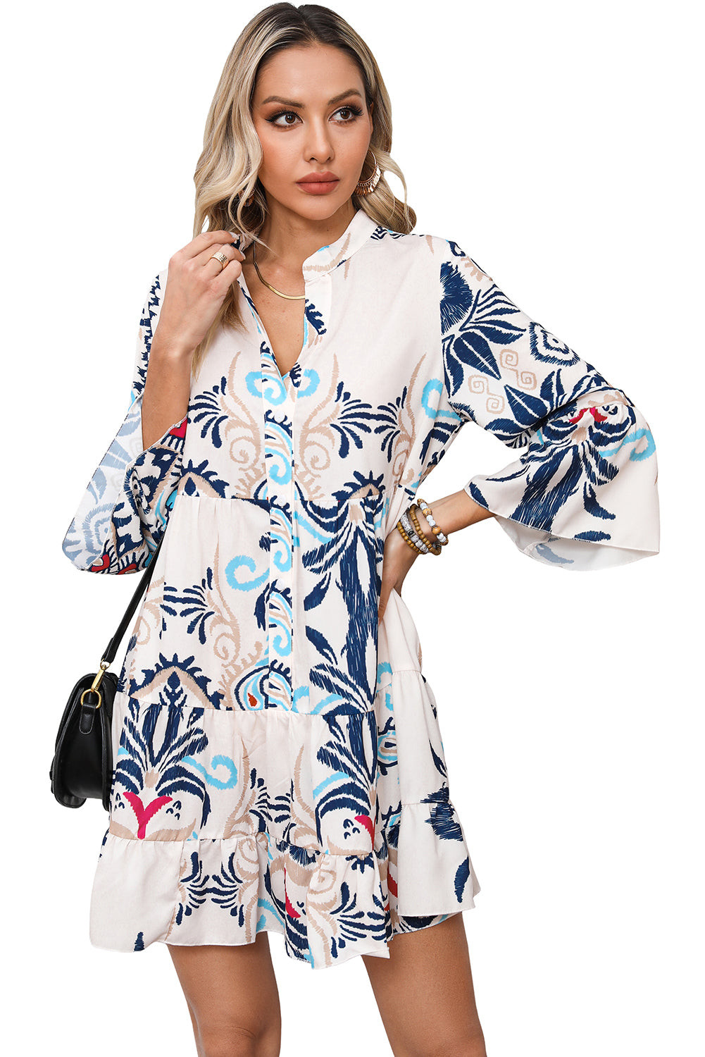 Pattern Jumper Dress